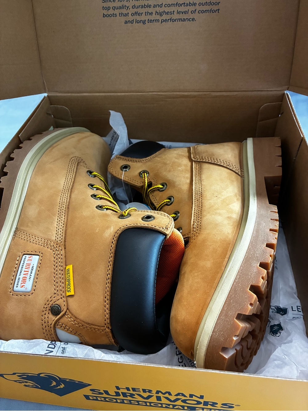 Herman Survivor’s Men’s Work Boot NWT 7.5 - Picture 5 of 6